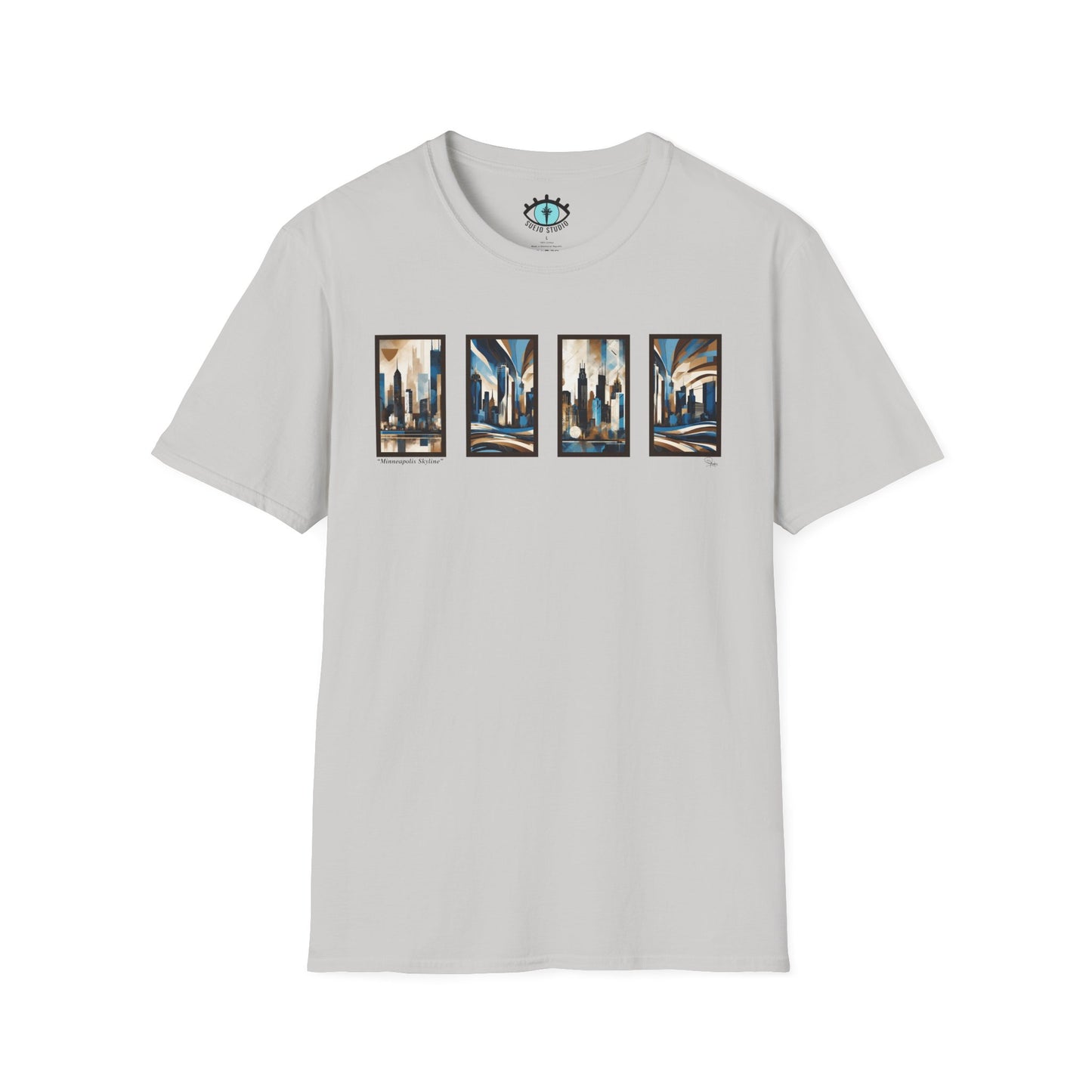 “Minneapolis Skyline” Abstract Art - Unisex T-Shirt