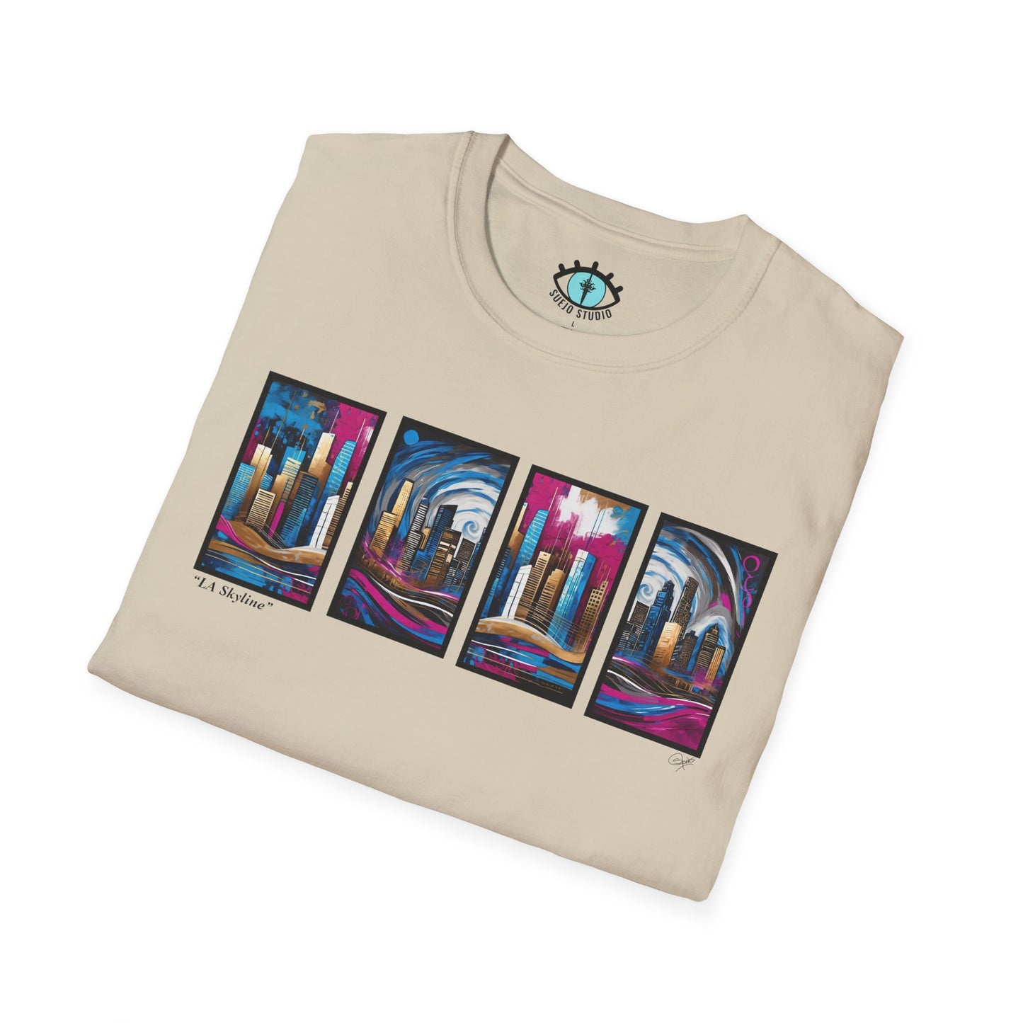 “LA Skyline” Abstract Art - Unisex T-Shirt