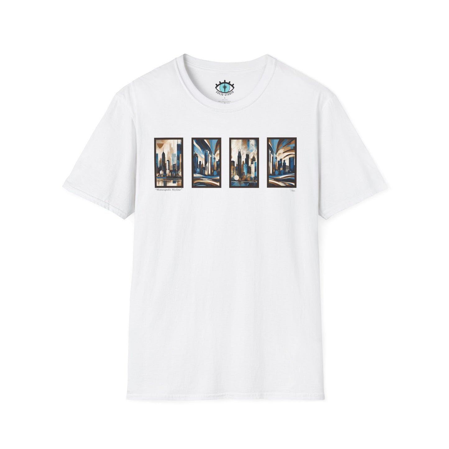 “Minneapolis Skyline” Abstract Art - Unisex T-Shirt