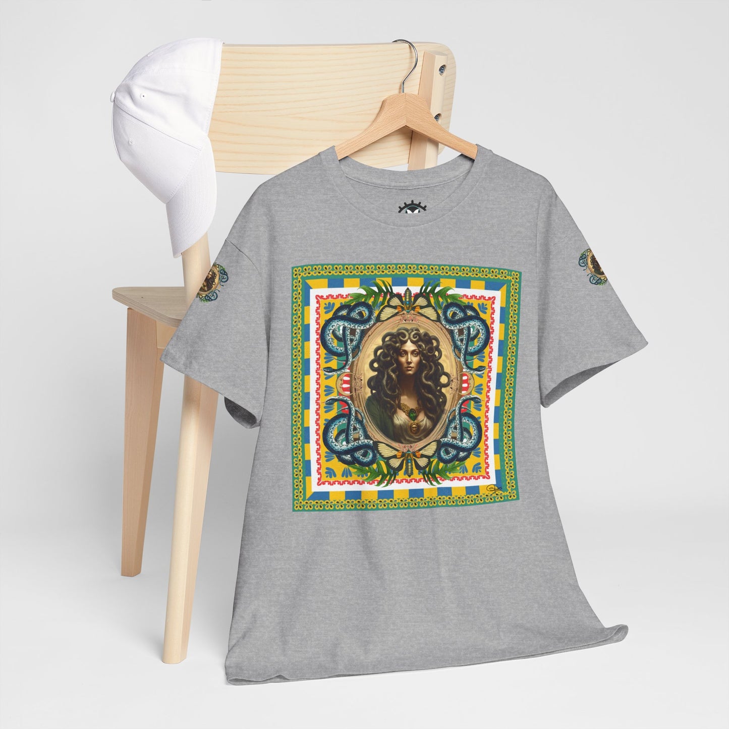 Mona Lisa Medusa - Unisex Cotton T-Shirt