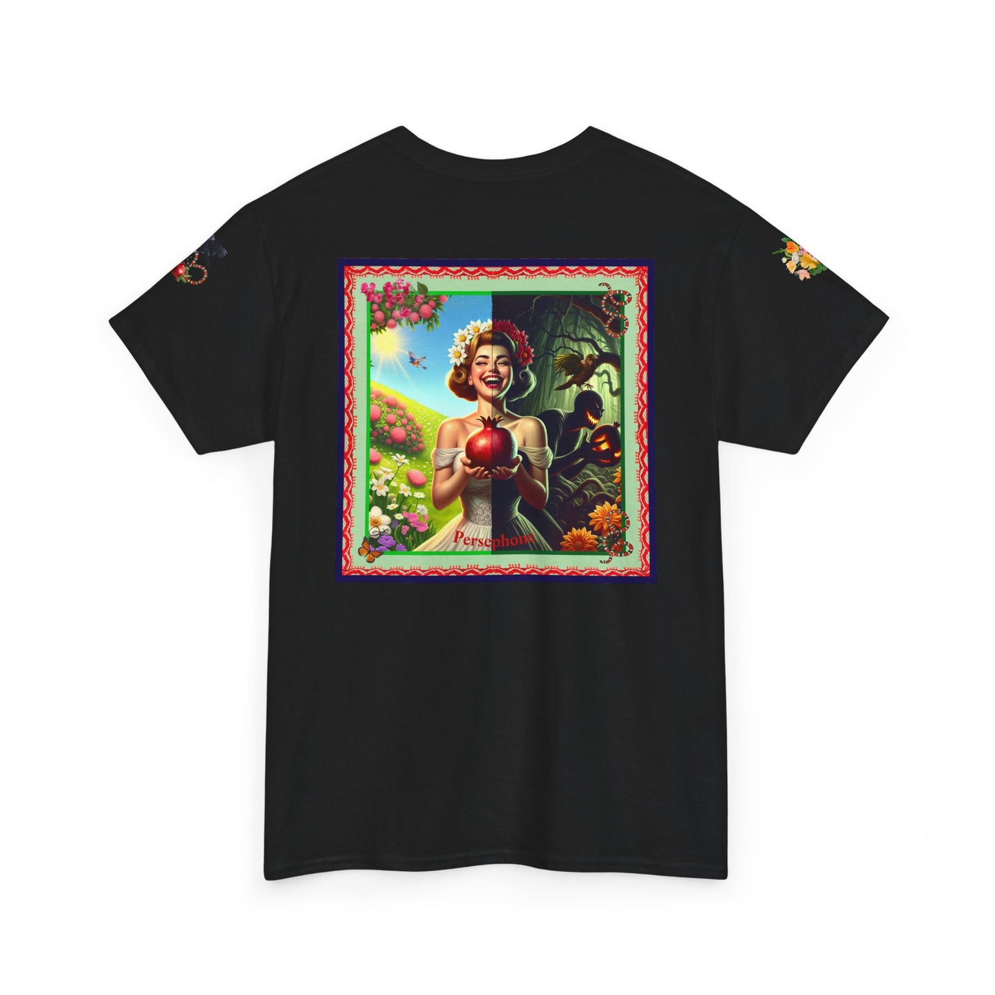 Persephone- Goddess of Spring and Queen of the Underworld - Unisex Heavy Cotton Tee