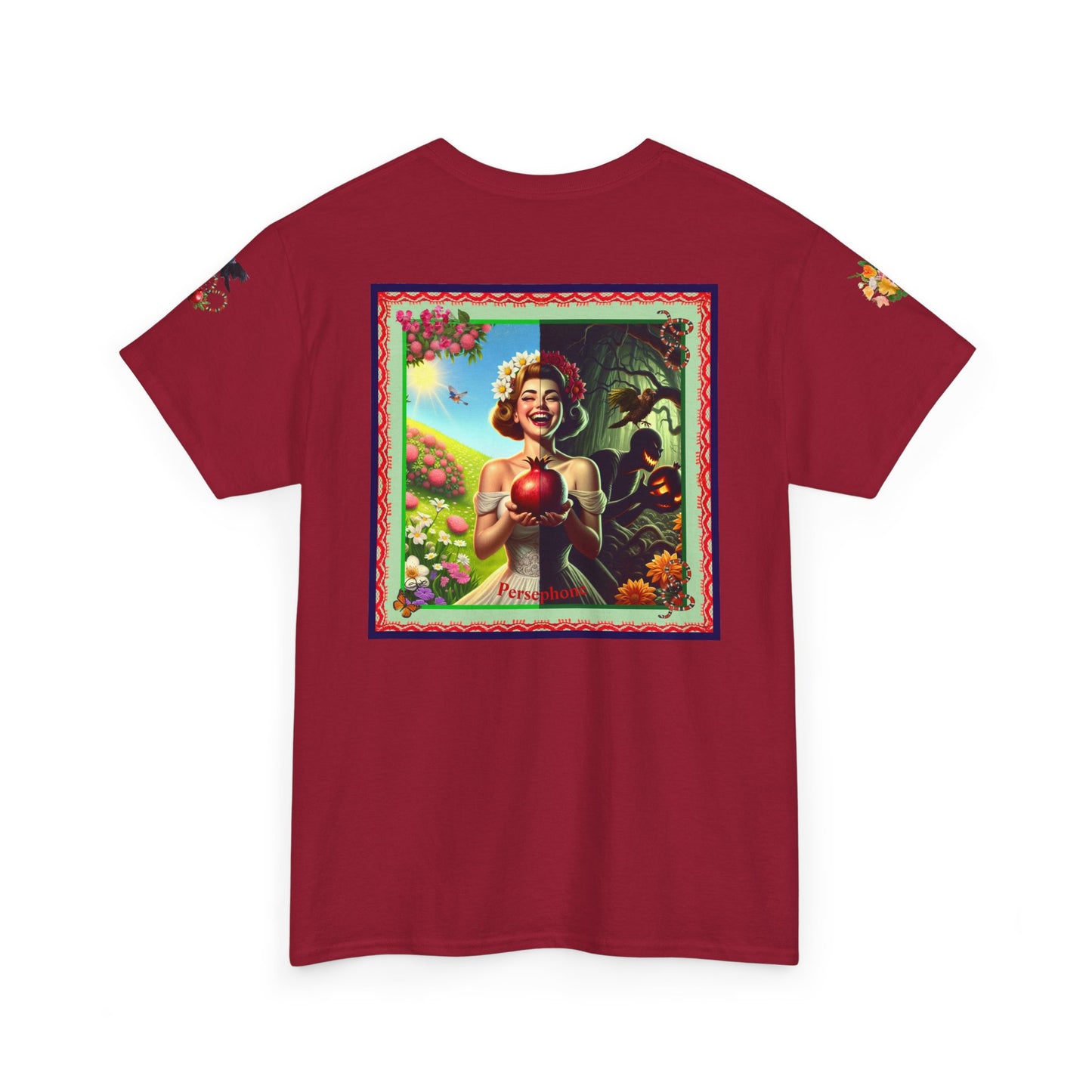 Persephone- Goddess of Spring and Queen of the Underworld - Unisex Heavy Cotton Tee