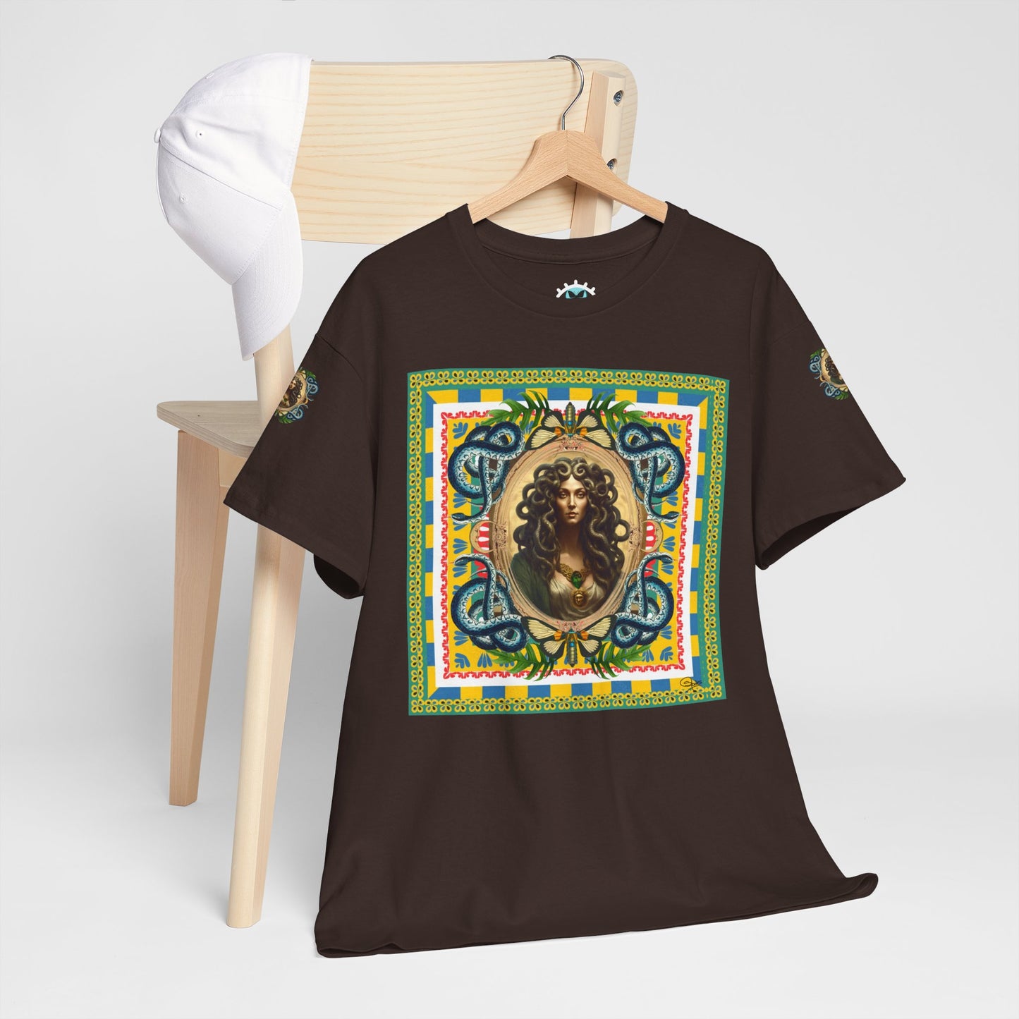 Mona Lisa Medusa - Unisex Cotton T-Shirt