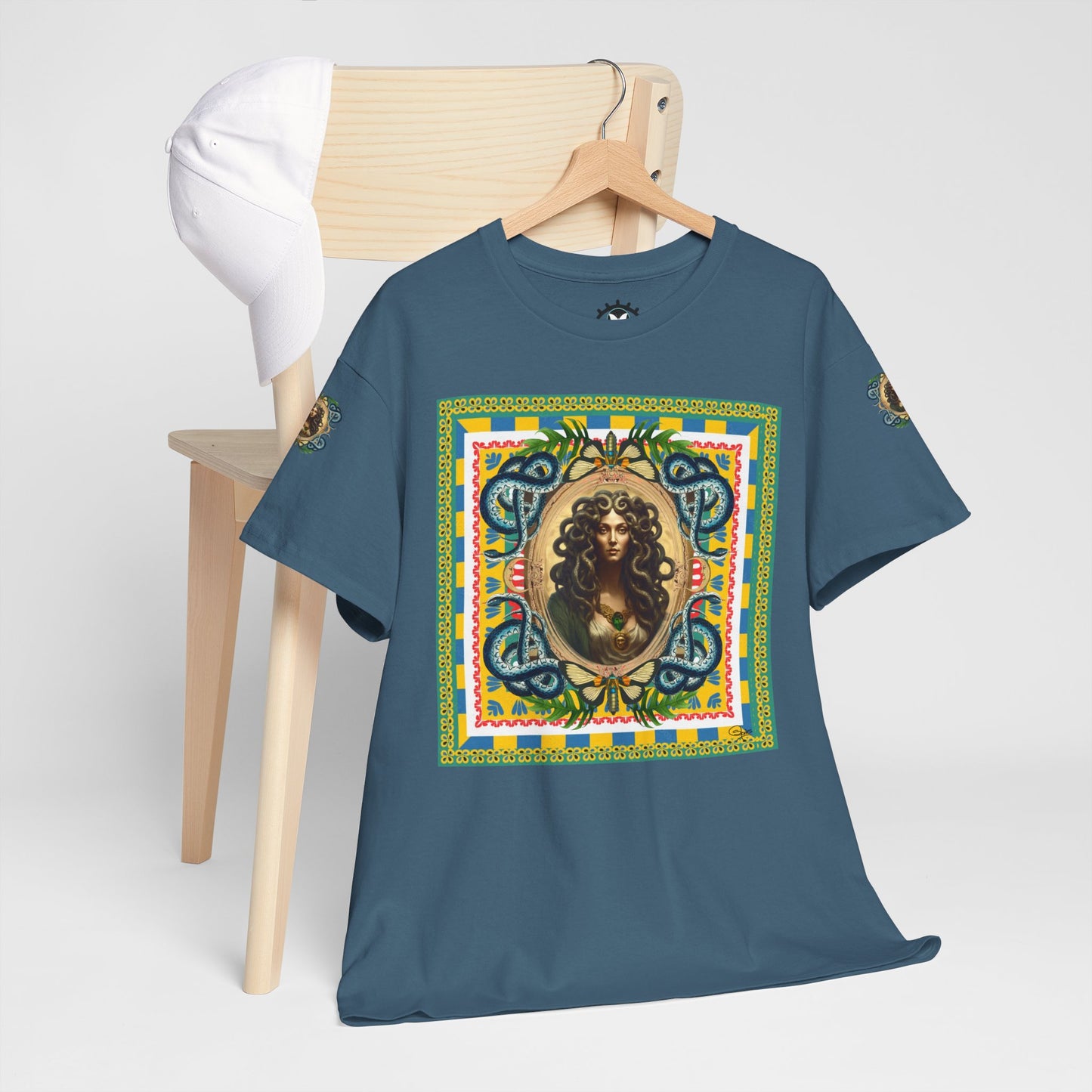 Mona Lisa Medusa - Unisex Cotton T-Shirt