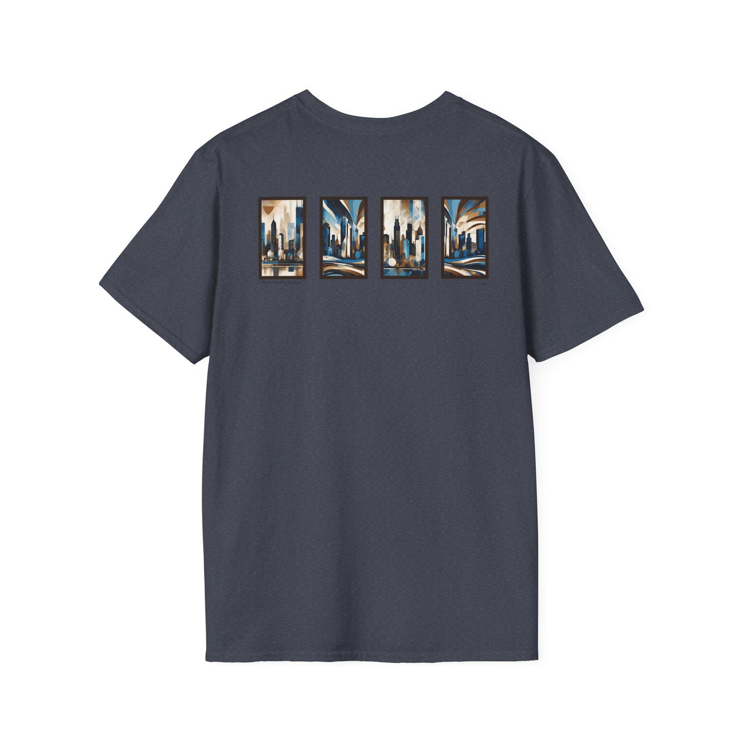 “Minneapolis Skyline” Abstract Art - Unisex T-Shirt
