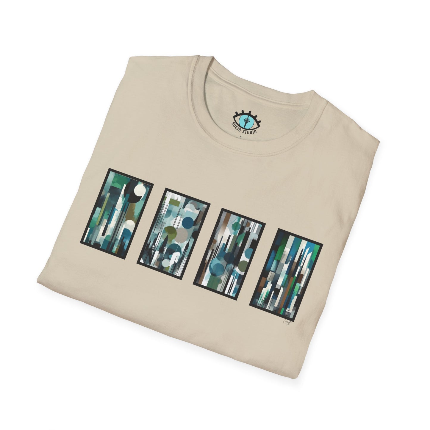 “Night Skyline” Abstract Art - Unisex T-Shirt