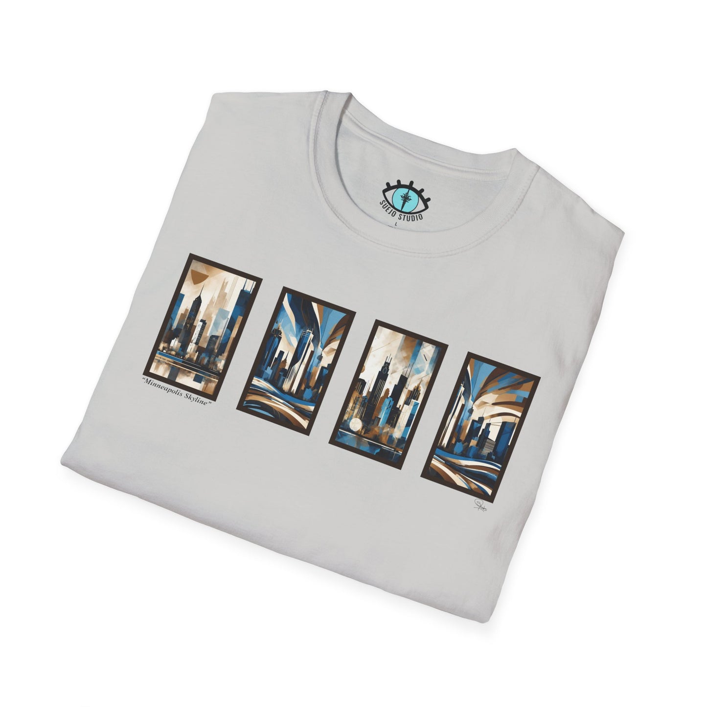 “Minneapolis Skyline” Abstract Art - Unisex T-Shirt