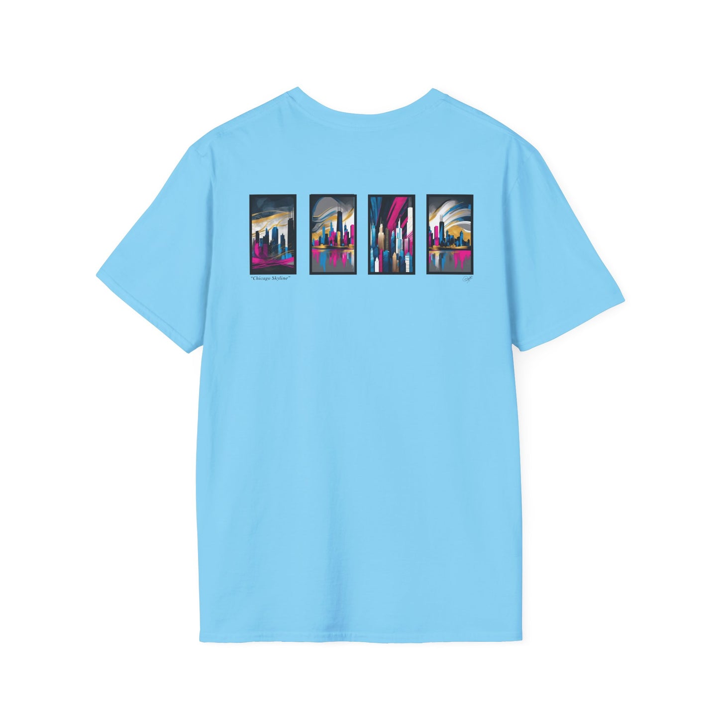 “Chicago Skyline” Abstract Art - Unisex T-Shirt