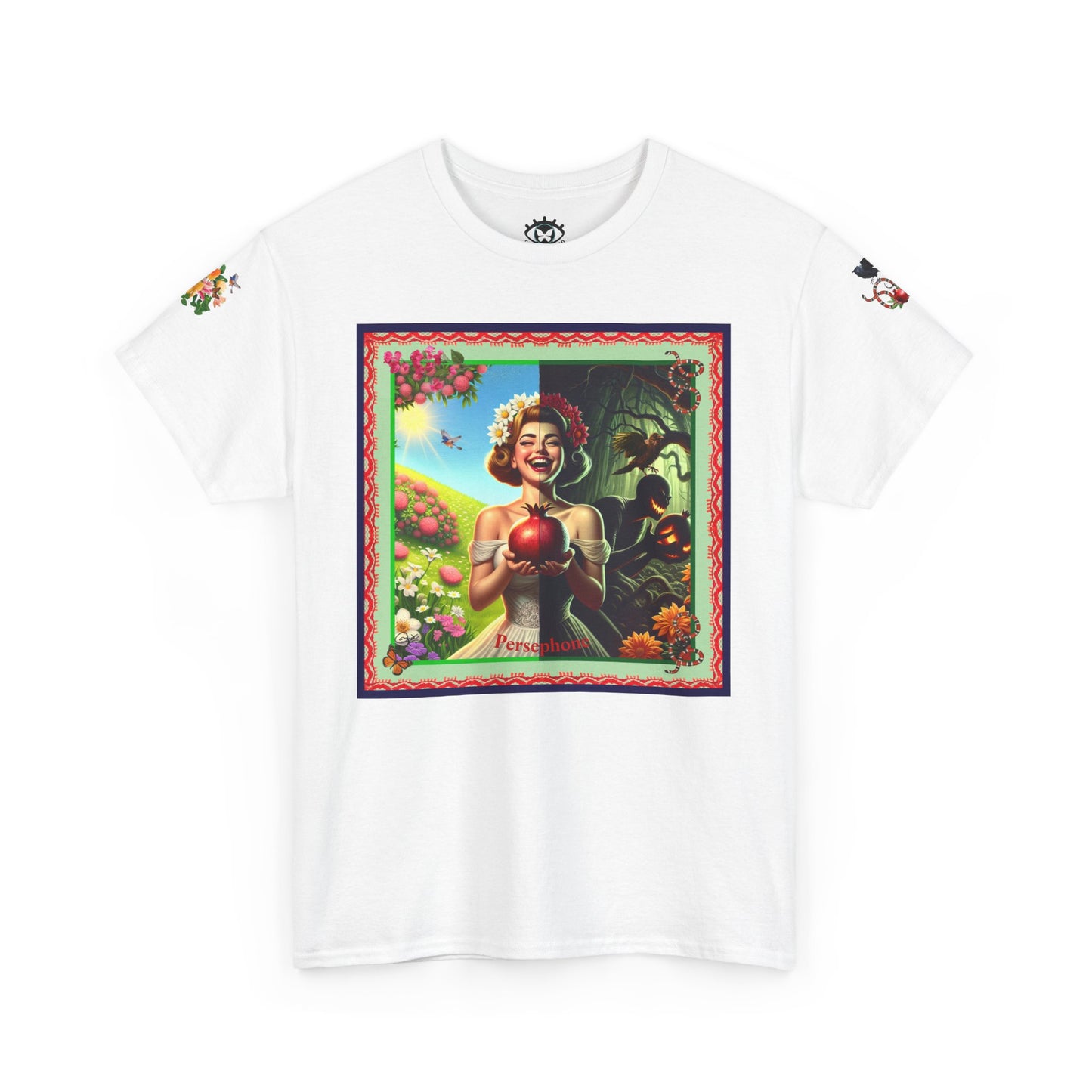 Persephone- Goddess of Spring and Queen of the Underworld - Unisex Heavy Cotton Tee