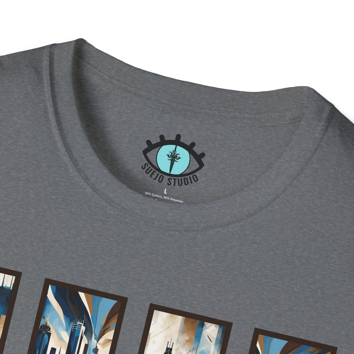 “Minneapolis Skyline” Abstract Art - Unisex T-Shirt