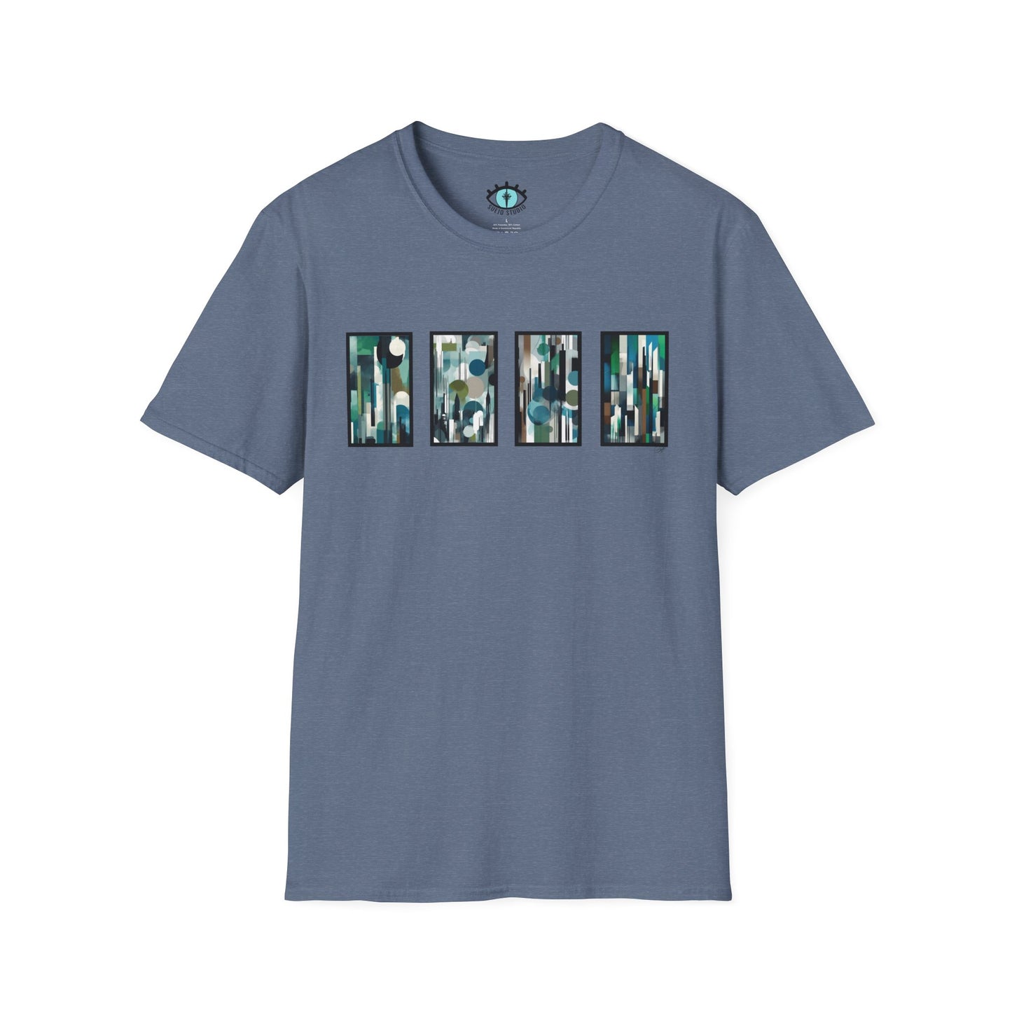 “Night Skyline” Abstract Art - Unisex T-Shirt