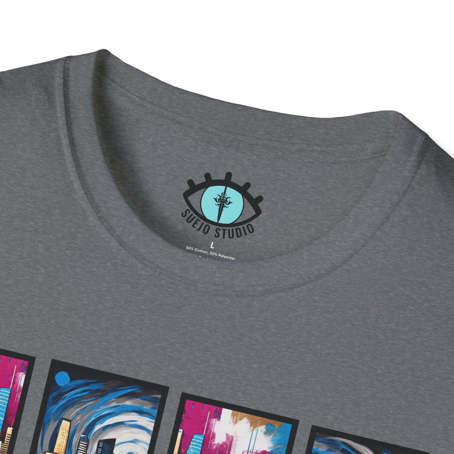 “LA Skyline” Abstract Art - Unisex T-Shirt