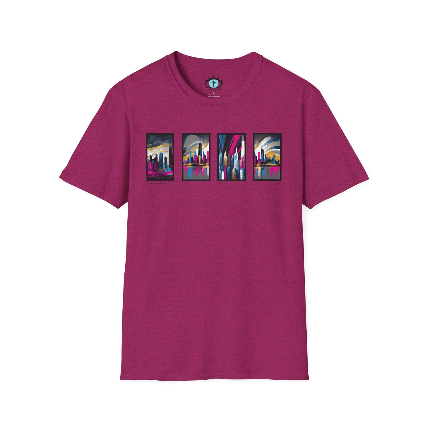 “Chicago Skyline” Abstract Art - Unisex T-Shirt