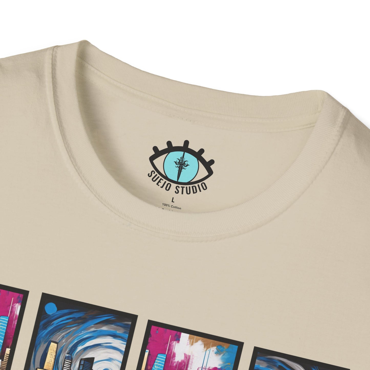 “LA Skyline” Abstract Art - Unisex T-Shirt