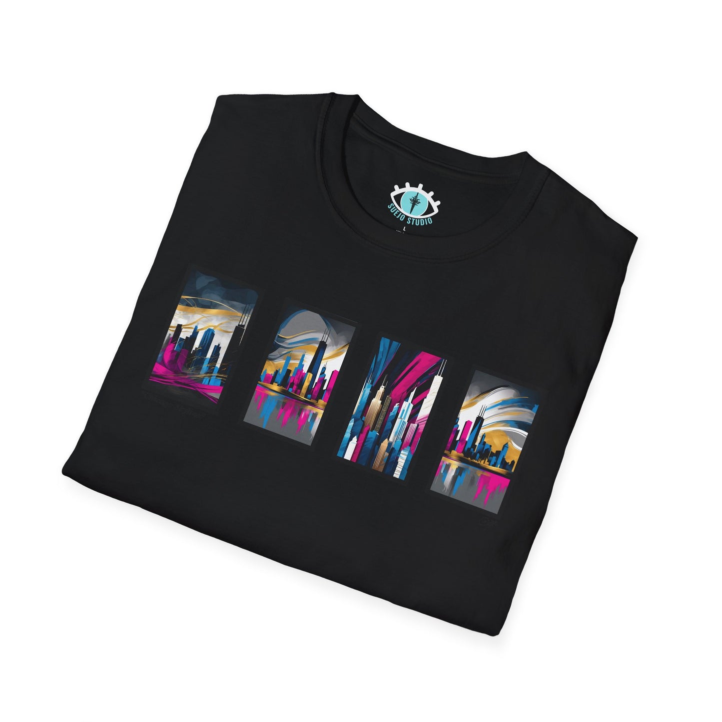“Chicago Skyline” Abstract Art - Unisex T-Shirt