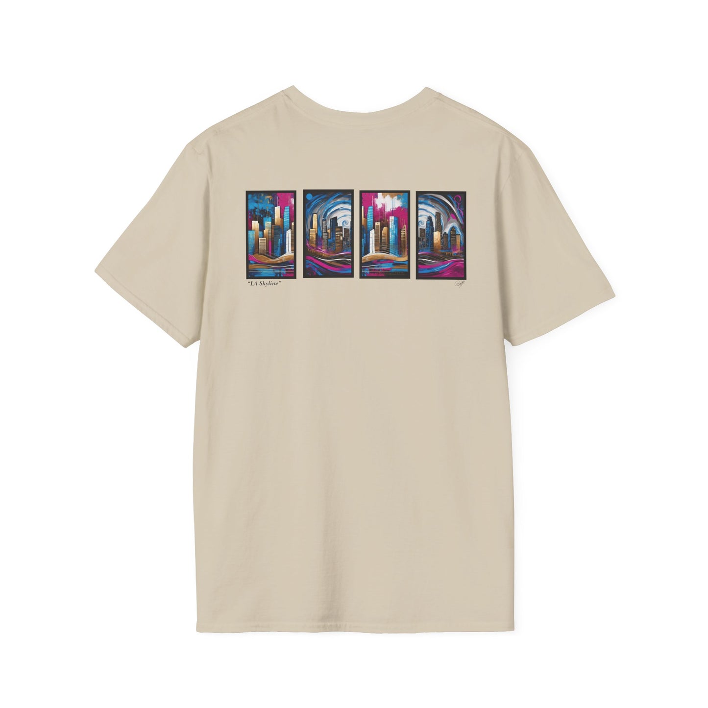 “LA Skyline” Abstract Art - Unisex T-Shirt