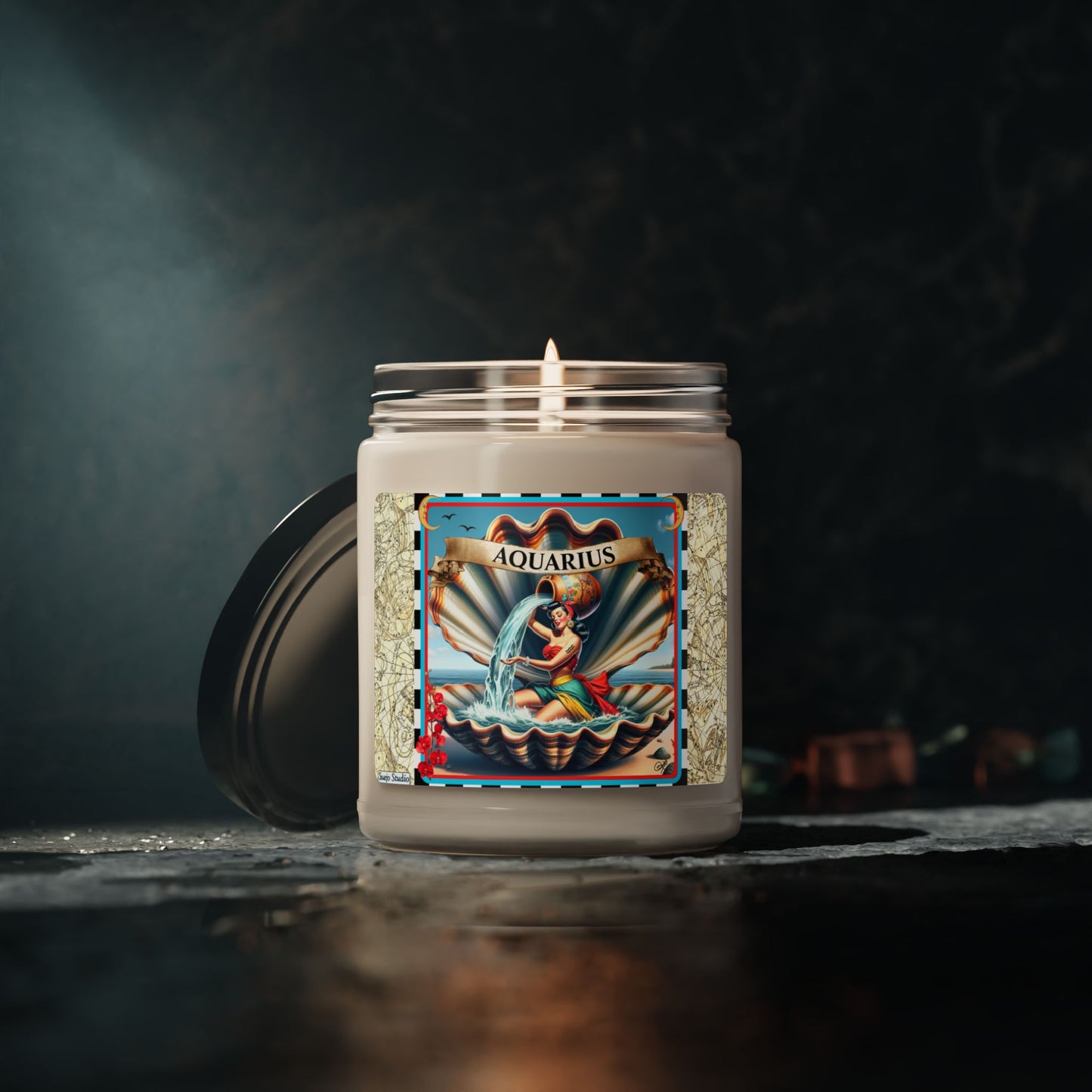 Aquarius (Jan 20 - Feb 18) - Zodiac Scented Soy Candle, 9oz