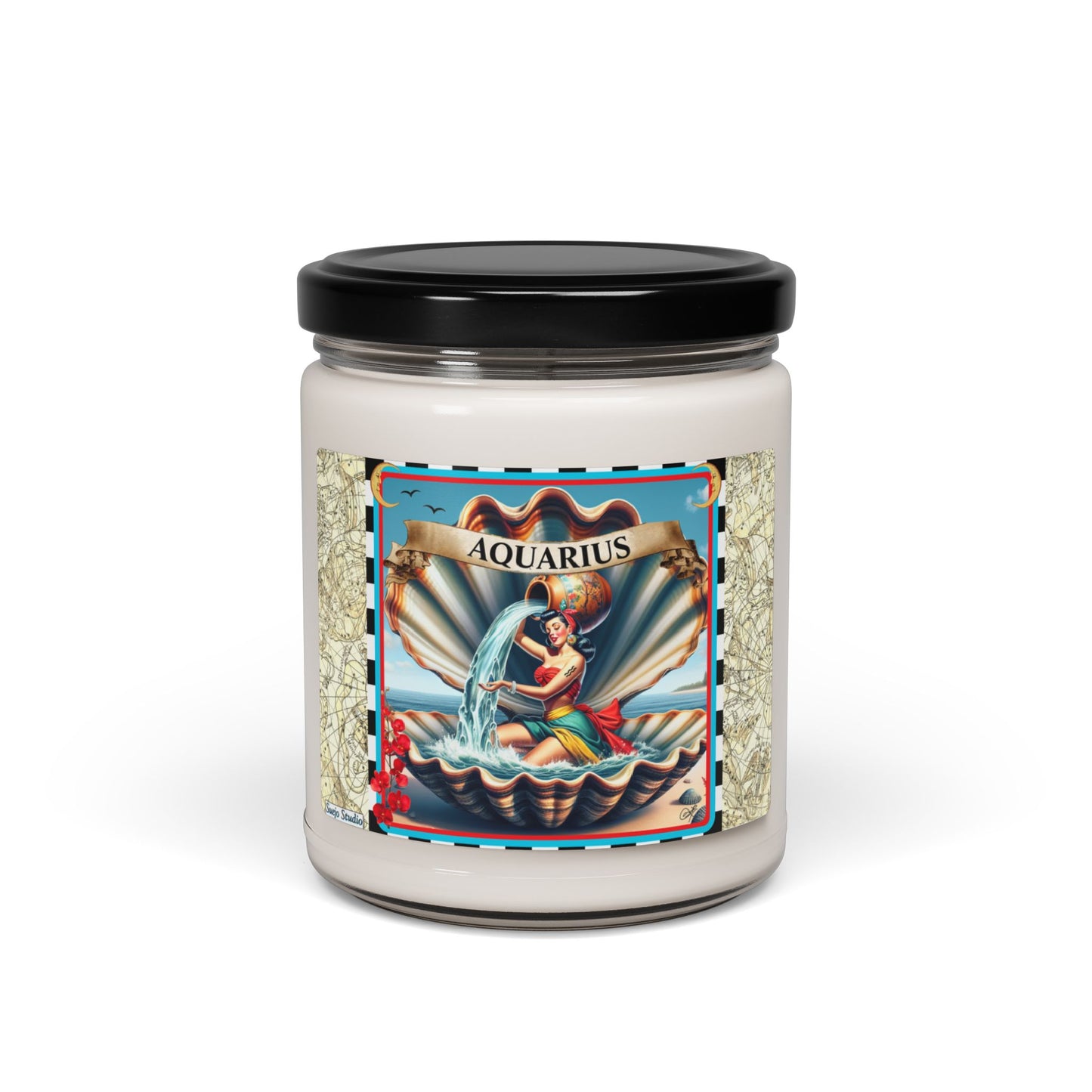 Aquarius (Jan 20 - Feb 18) - Zodiac Scented Soy Candle, 9oz