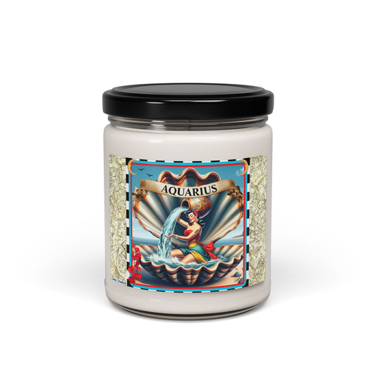 Aquarius (Jan 20 - Feb 18) - Zodiac Scented Soy Candle, 9oz