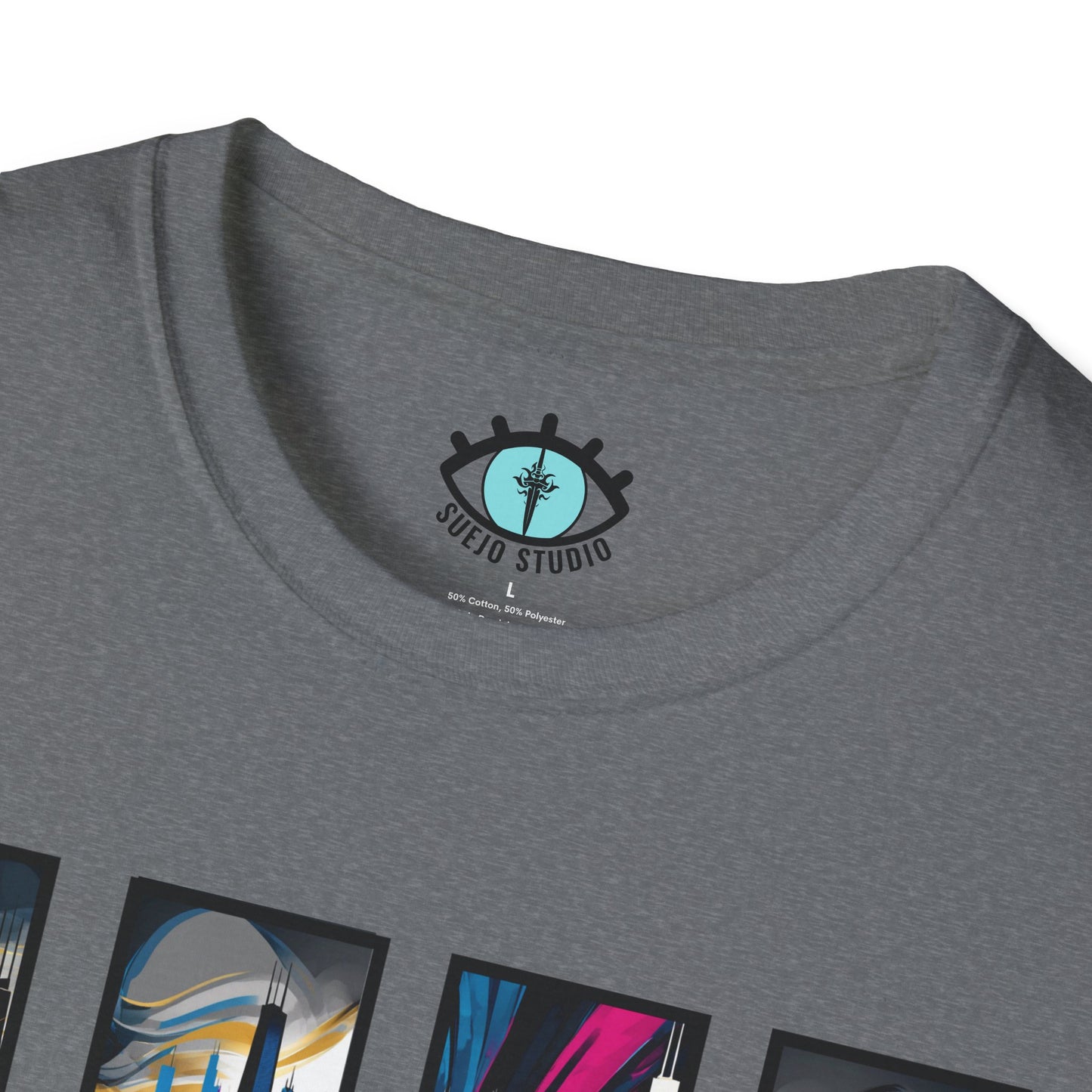 “Chicago Skyline” Abstract Art - Unisex T-Shirt