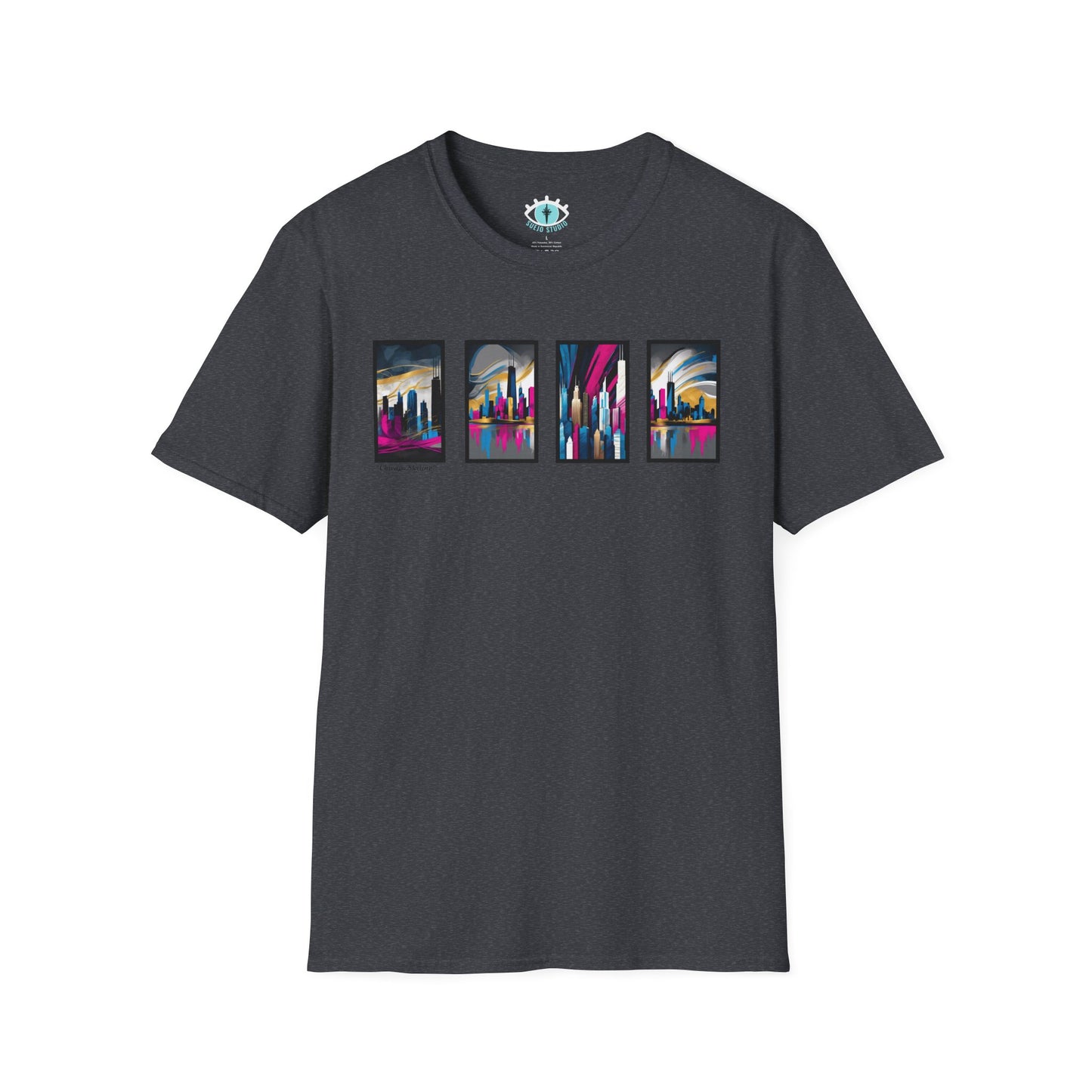 “Chicago Skyline” Abstract Art - Unisex T-Shirt