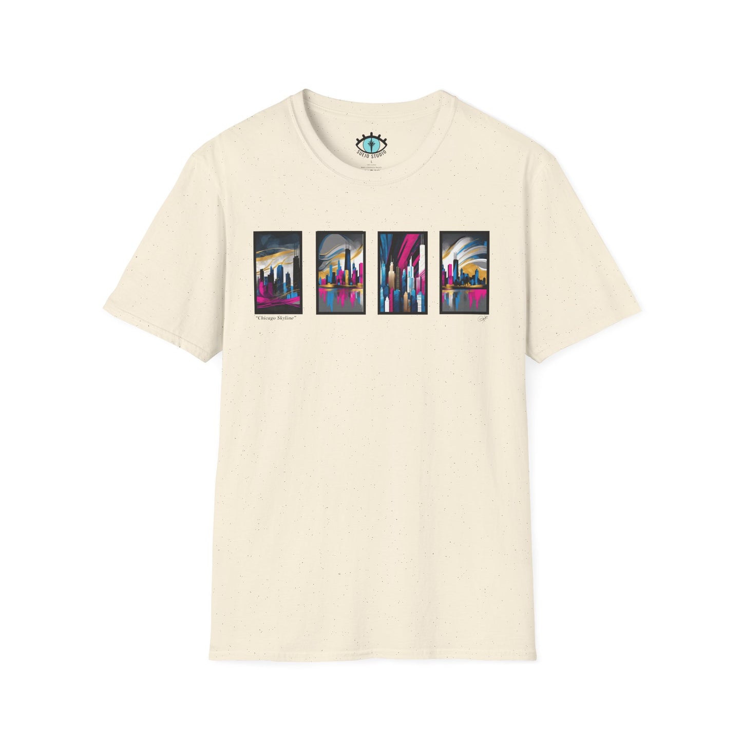 “Chicago Skyline” Abstract Art - Unisex T-Shirt