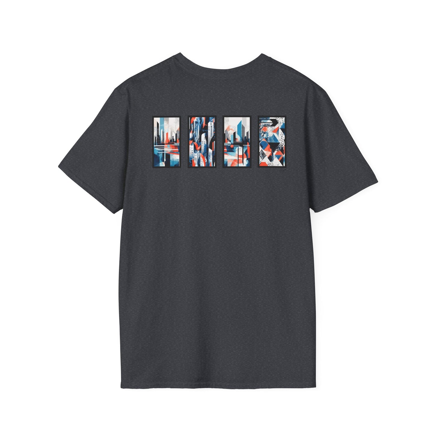 “Cityscape Blue” Abstract Art - Unisex T-Shirt