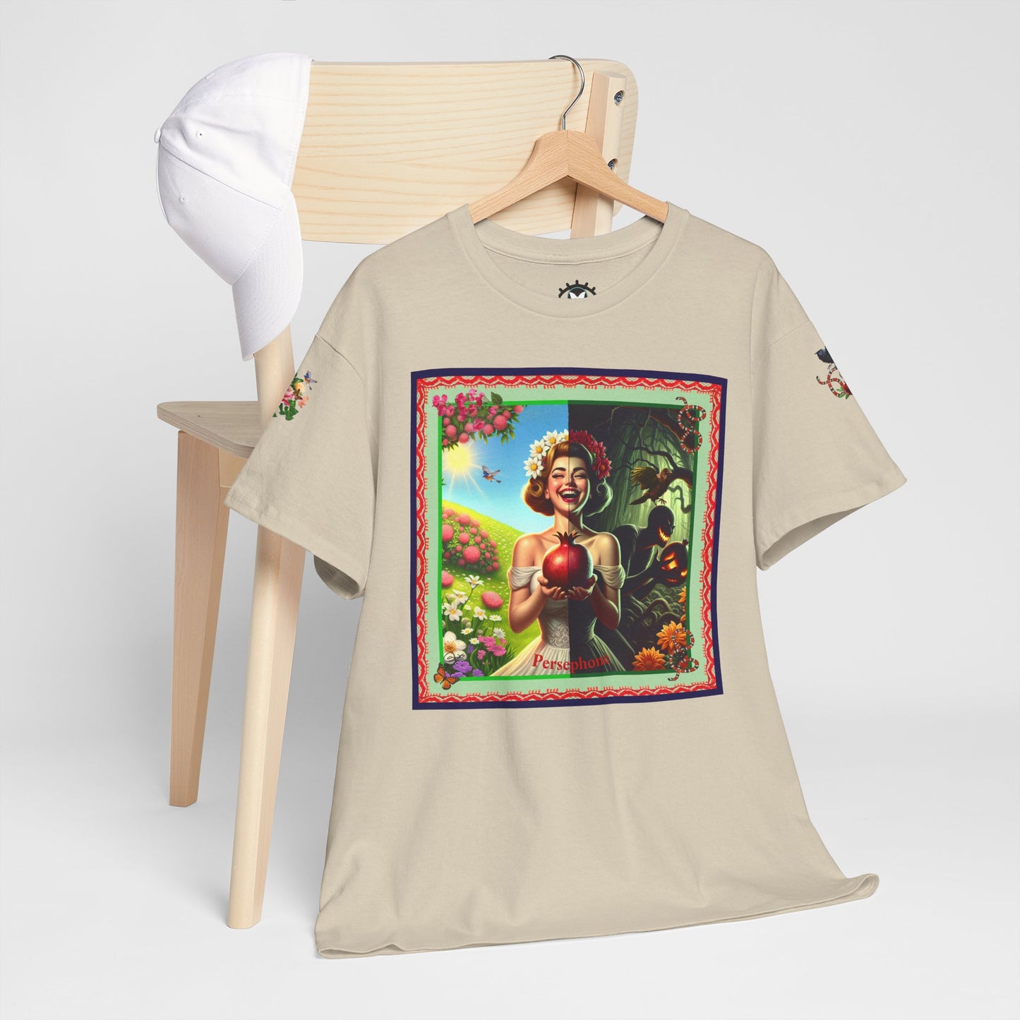 Persephone- Goddess of Spring and Queen of the Underworld - Unisex Heavy Cotton Tee