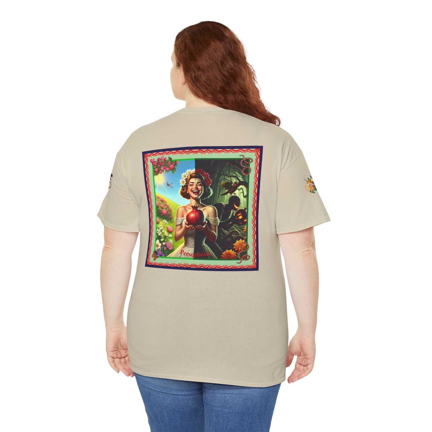 Persephone- Goddess of Spring and Queen of the Underworld - Unisex Heavy Cotton Tee