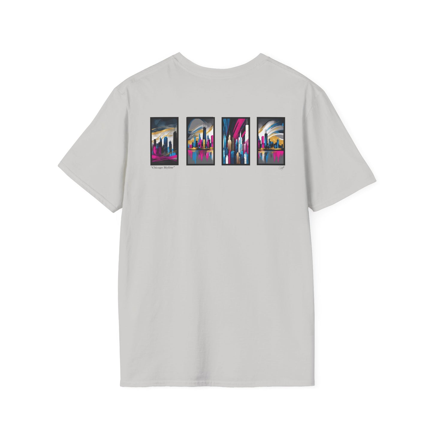 “Chicago Skyline” Abstract Art - Unisex T-Shirt