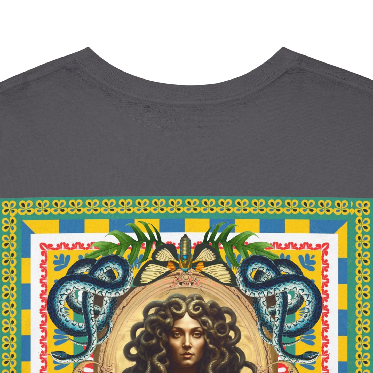 Mona Lisa Medusa - Unisex Cotton T-Shirt