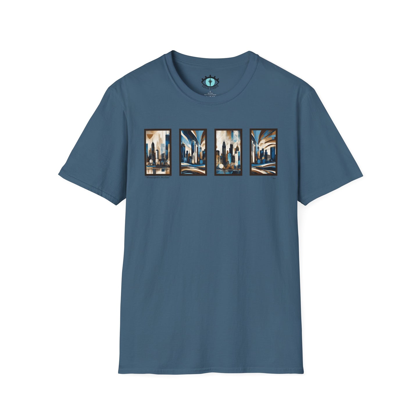 “Minneapolis Skyline” Abstract Art - Unisex T-Shirt