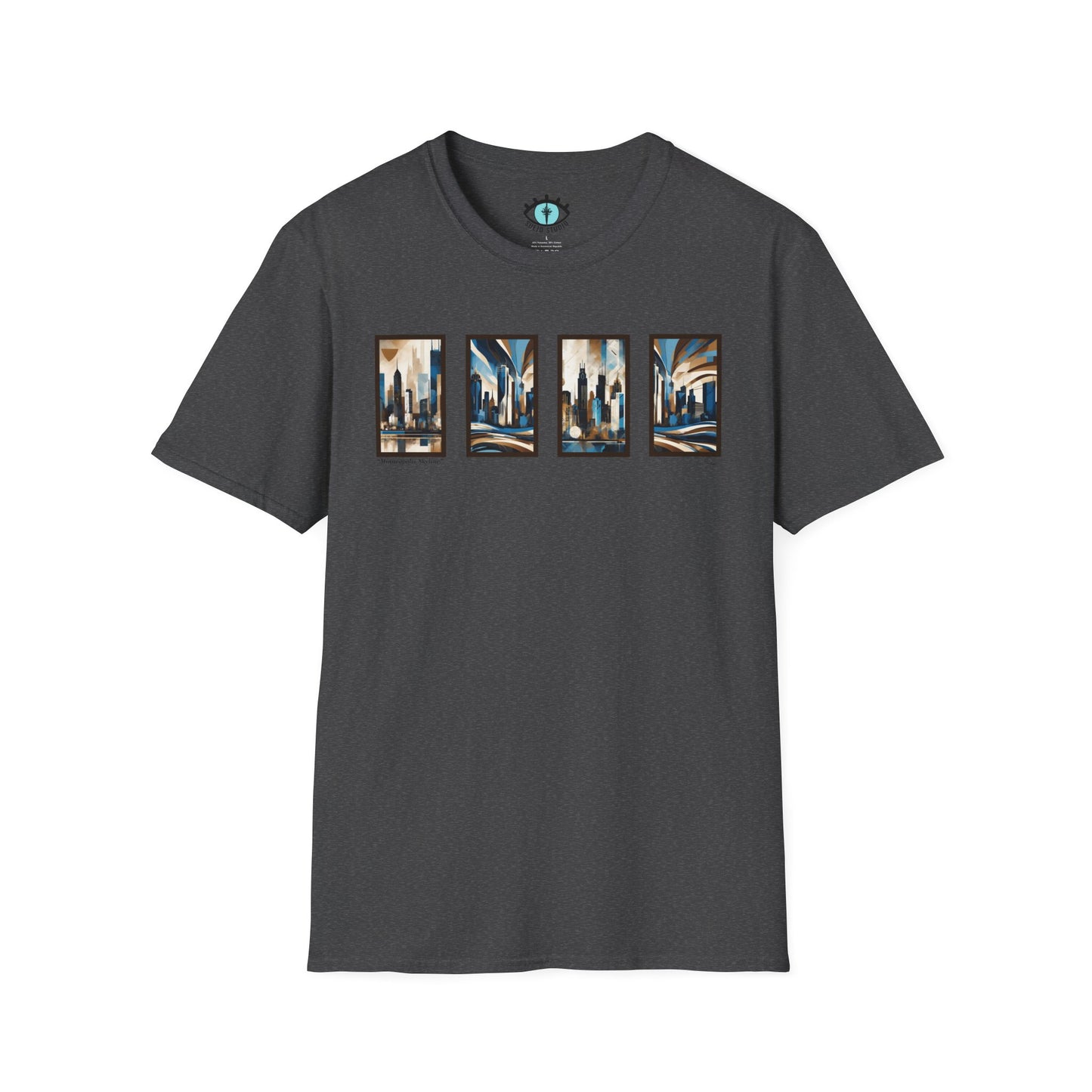 “Minneapolis Skyline” Abstract Art - Unisex T-Shirt