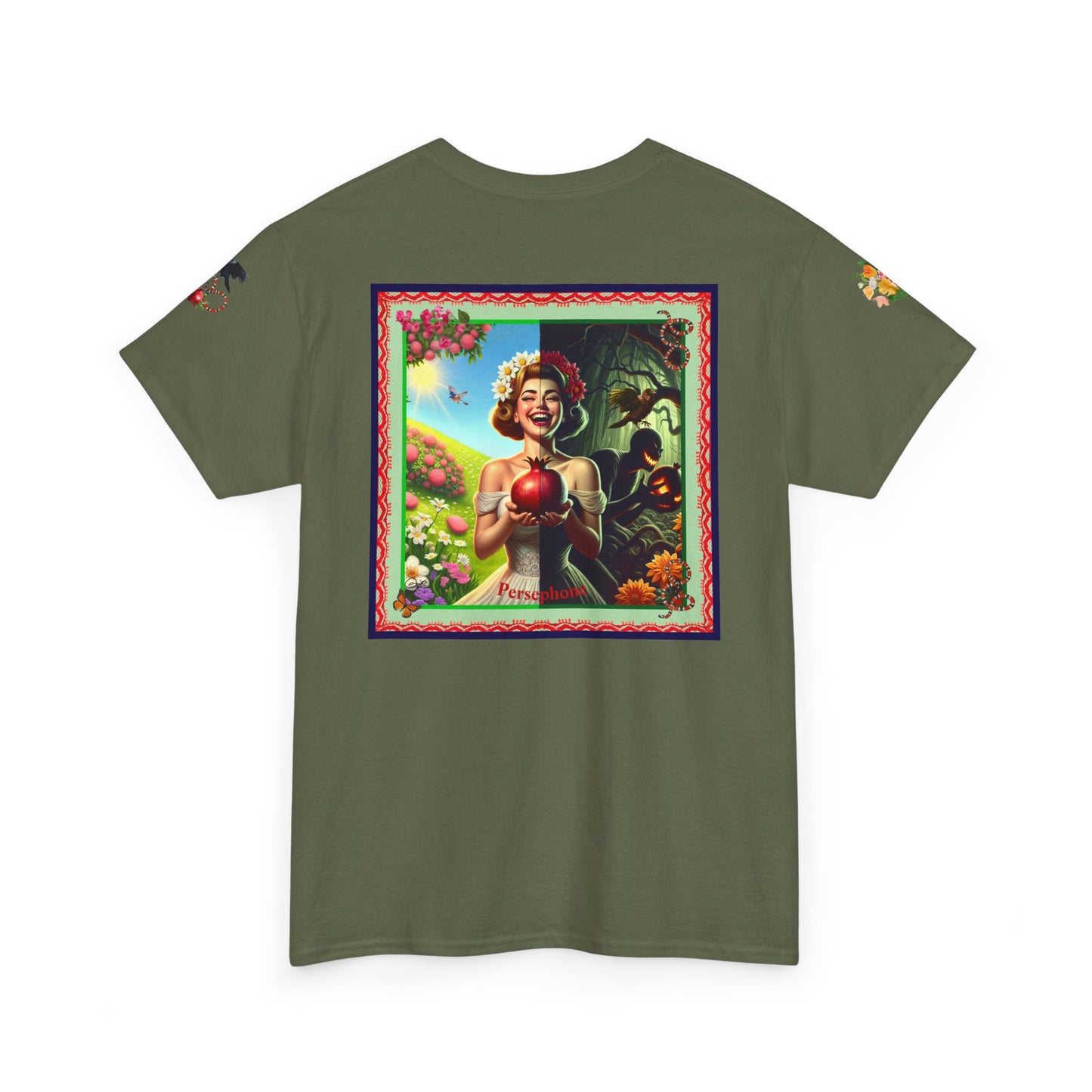 Persephone- Goddess of Spring and Queen of the Underworld - Unisex Heavy Cotton Tee