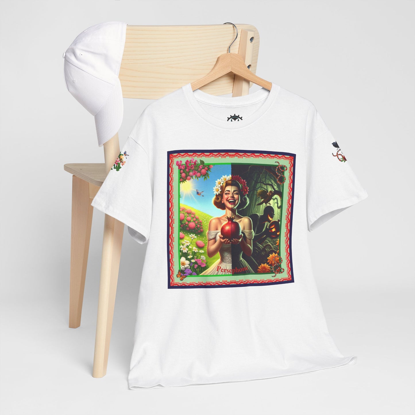 Persephone- Goddess of Spring and Queen of the Underworld - Unisex Heavy Cotton Tee