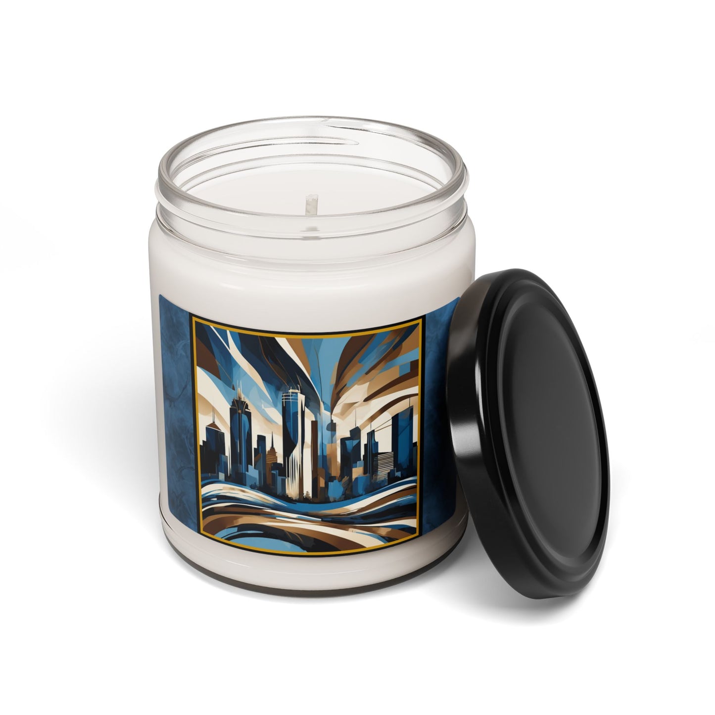 “Minneapolis Skyline” Abstract Art - Scented Soy Candle, 9oz