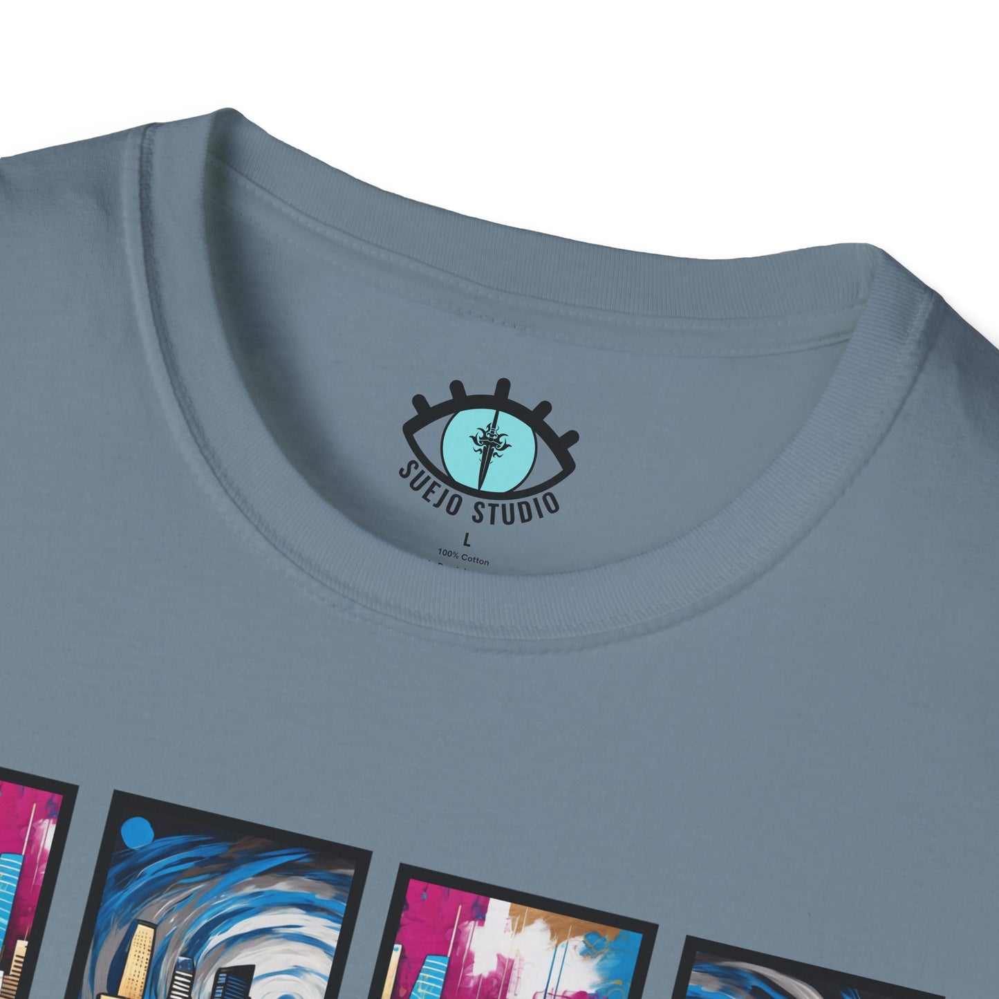 “LA Skyline” Abstract Art - Unisex T-Shirt