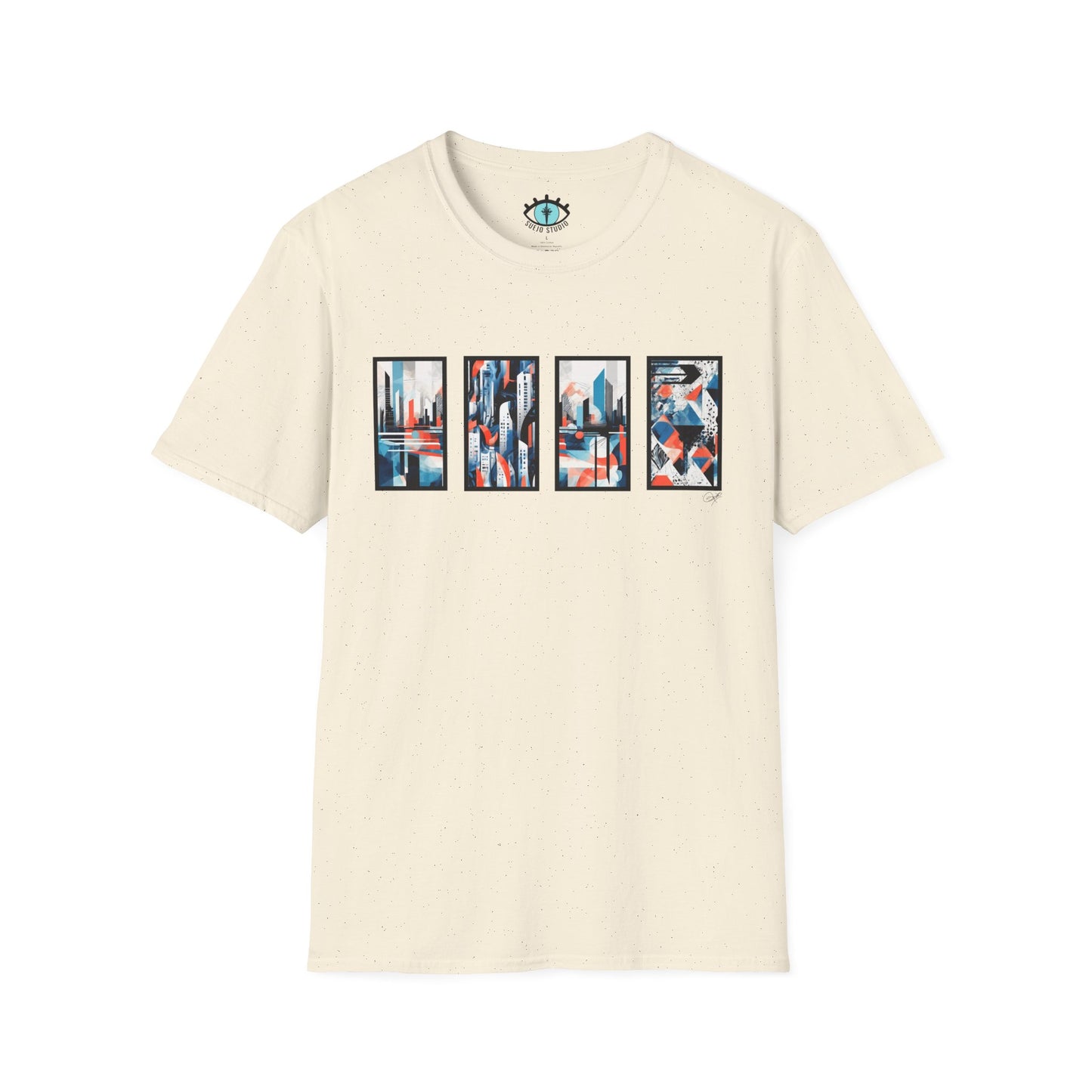 “Cityscape Blue” Abstract Art - Unisex T-Shirt