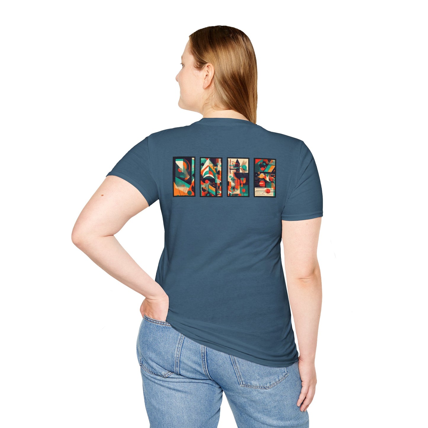 “Cityscape Sunset” Abstract Art - Unisex T-Shirt