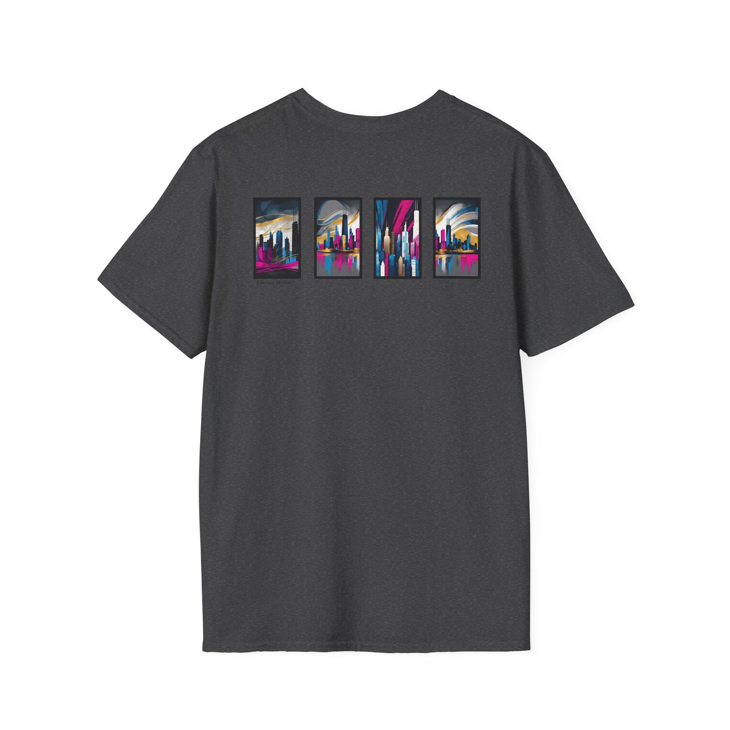 “Chicago Skyline” Abstract Art - Unisex T-Shirt