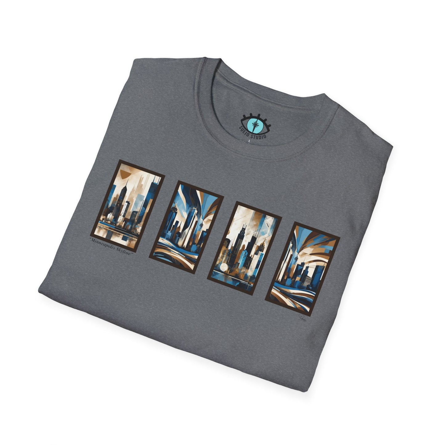 “Minneapolis Skyline” Abstract Art - Unisex T-Shirt