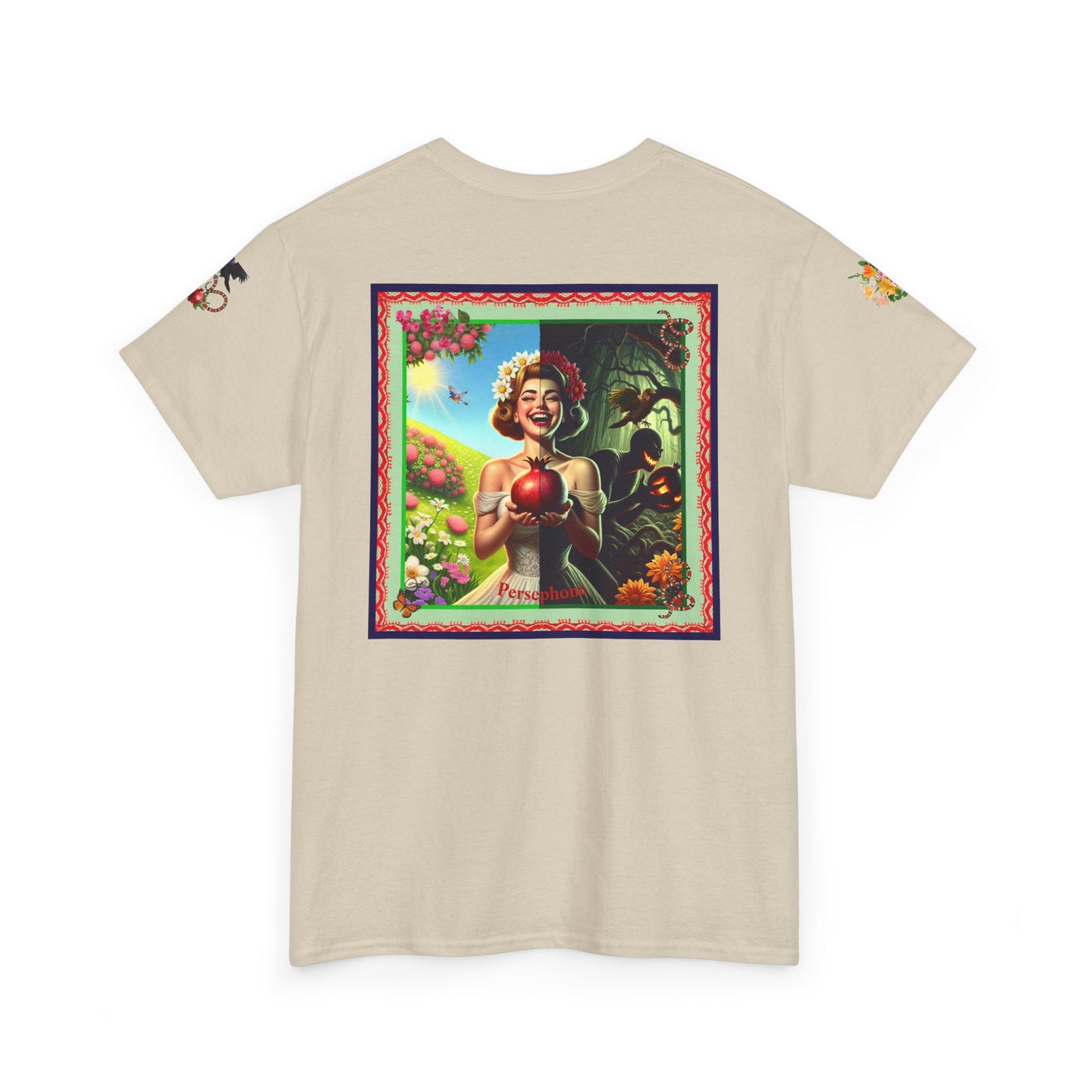 Persephone- Goddess of Spring and Queen of the Underworld - Unisex Heavy Cotton Tee