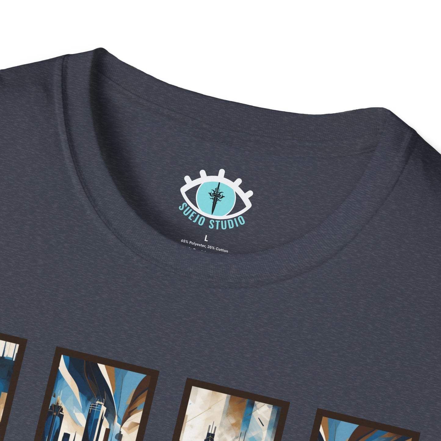 “Minneapolis Skyline” Abstract Art - Unisex T-Shirt