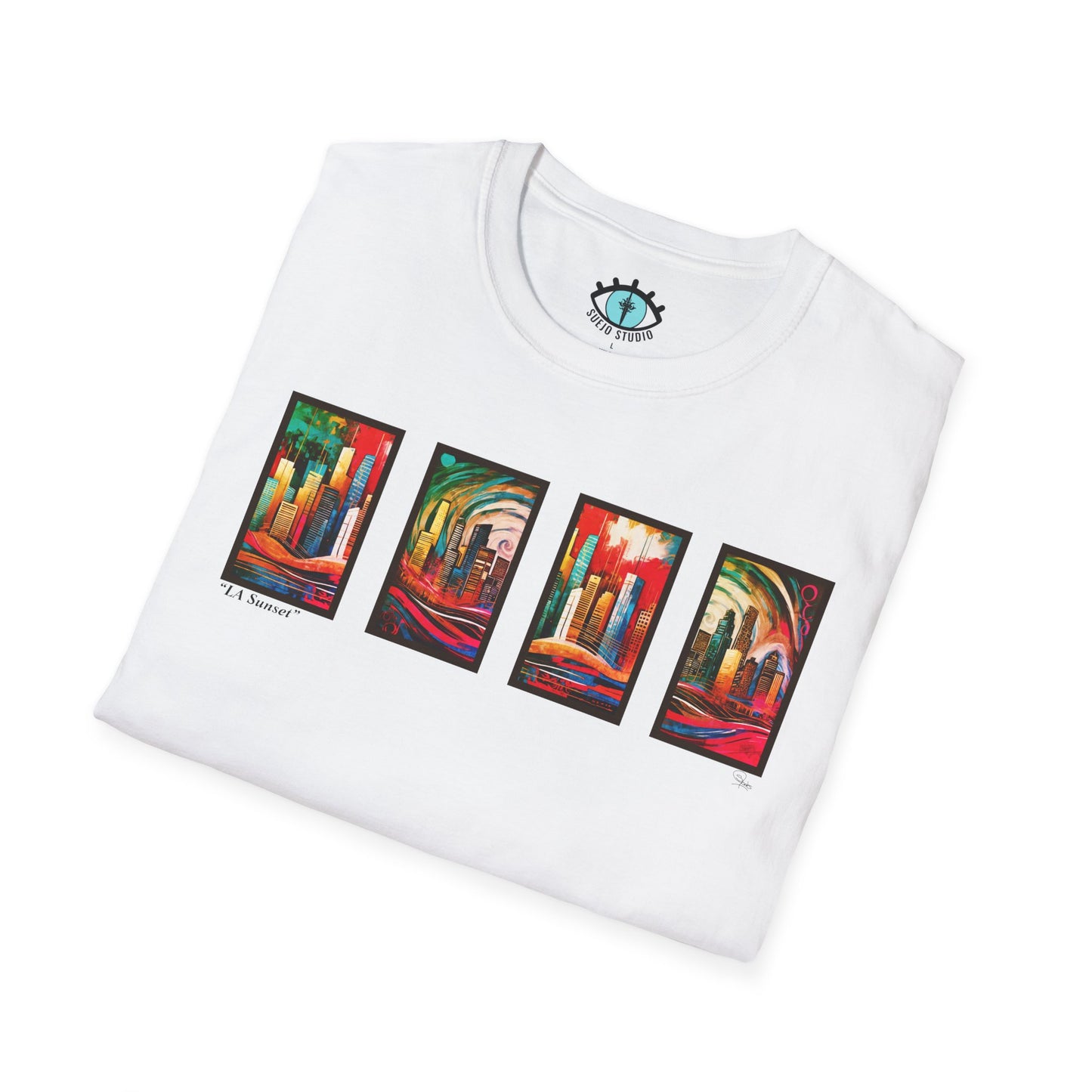 “LA Sunset” Abstract Art - Unisex T-Shirt
