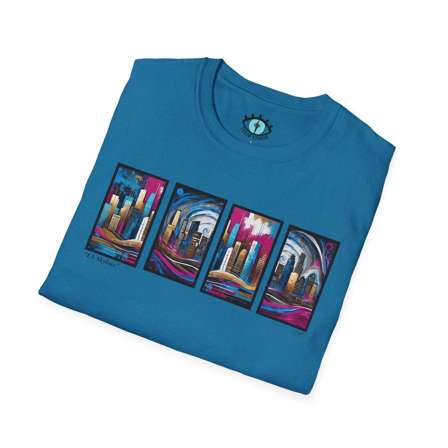 “LA Skyline” Abstract Art - Unisex T-Shirt