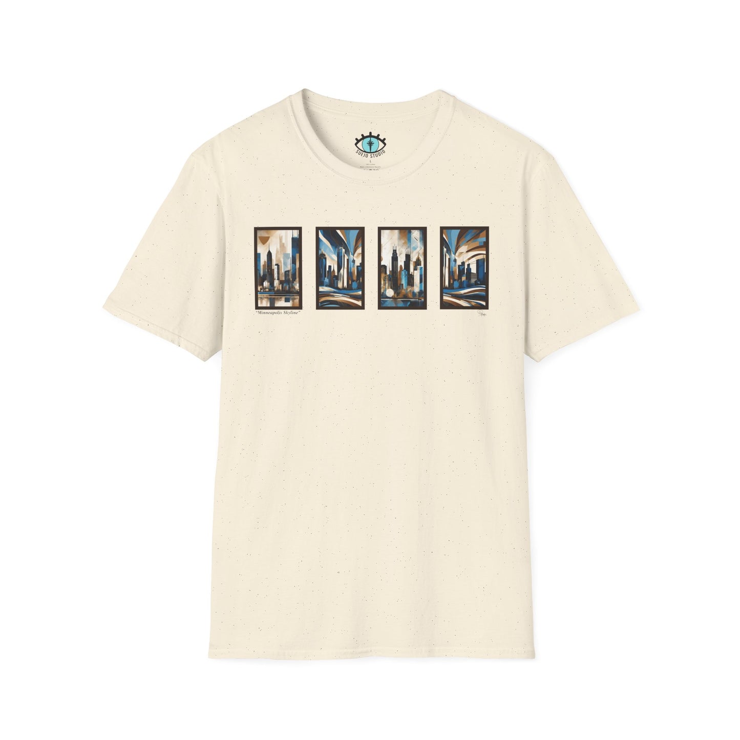 “Minneapolis Skyline” Abstract Art - Unisex T-Shirt