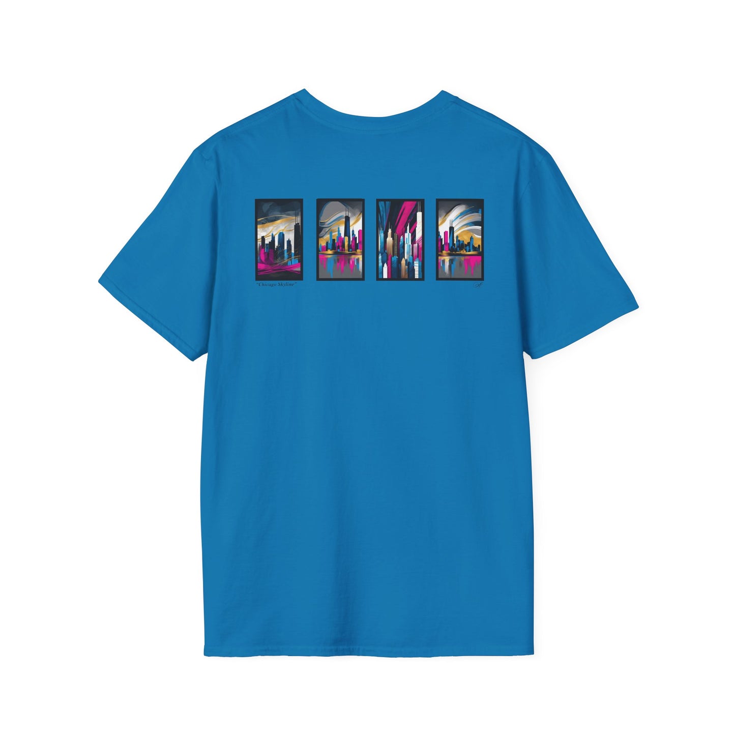 “Chicago Skyline” Abstract Art - Unisex T-Shirt