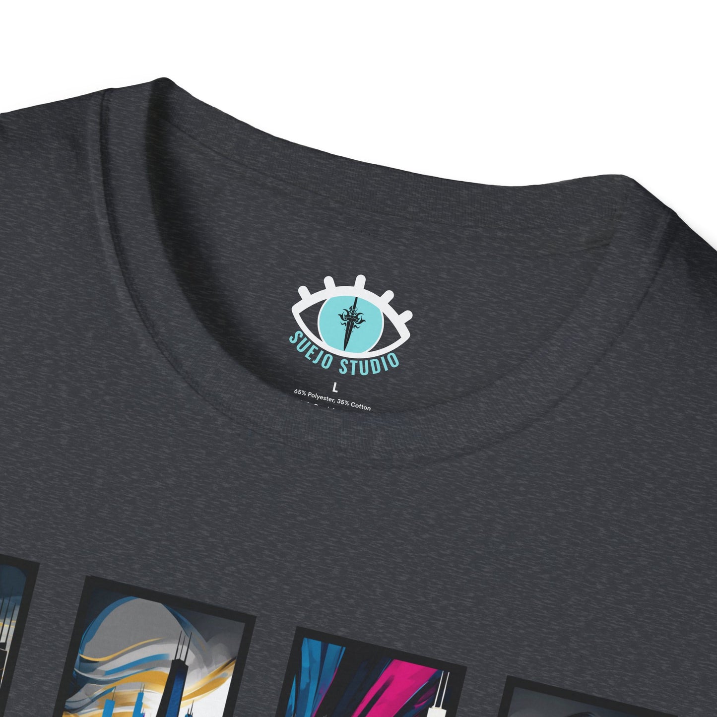 “Chicago Skyline” Abstract Art - Unisex T-Shirt