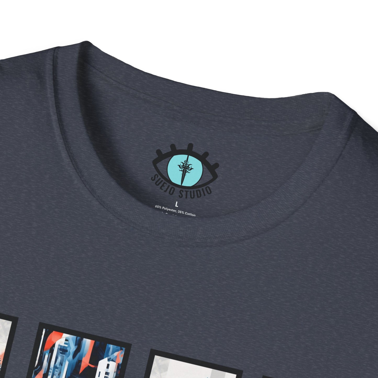 “Cityscape Blue” Abstract Art - Unisex T-Shirt