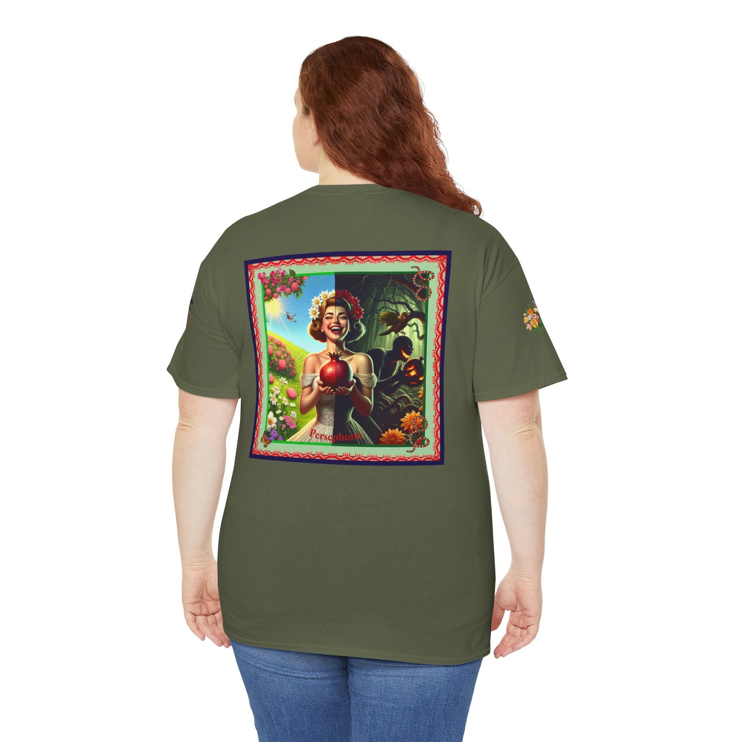 Persephone- Goddess of Spring and Queen of the Underworld - Unisex Heavy Cotton Tee